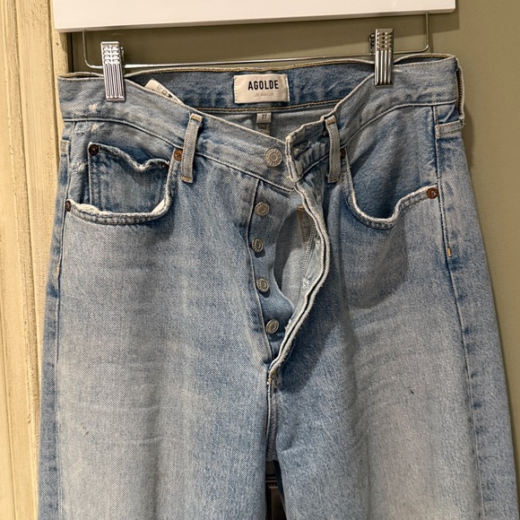 Women’s Agolde 90’s Jeans size 27 button fly cropped denim - Picture 13 of 16